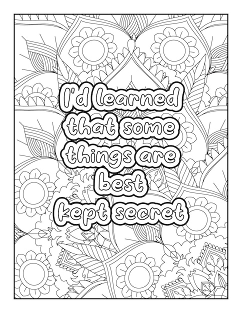 Romantic coloring page for adults. Motivational quotes. Inspirational quotes. Love Quotes. Heart