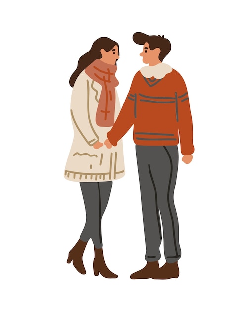 a romantic couple illustration minimalistic style