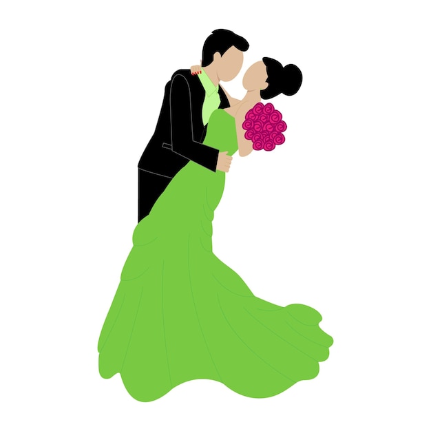 Romantic couple illustration