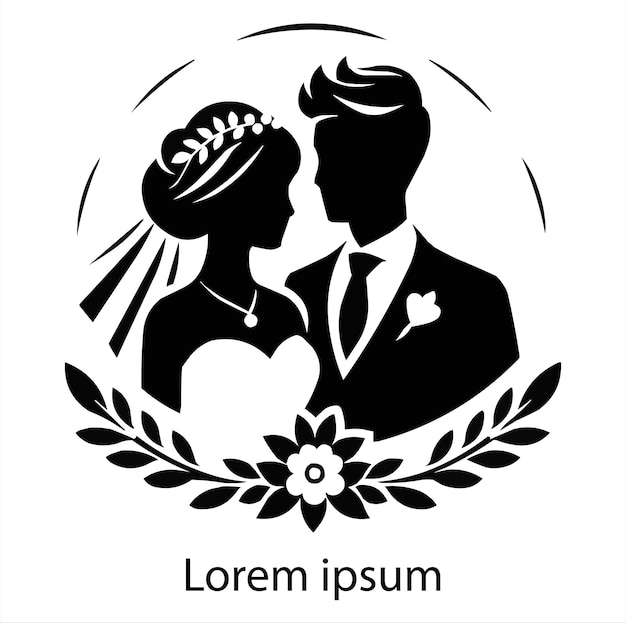 romantic couple logo