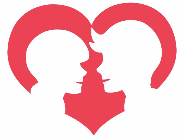 Vector romantic couple valentine day