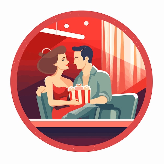 Vector romantic couple