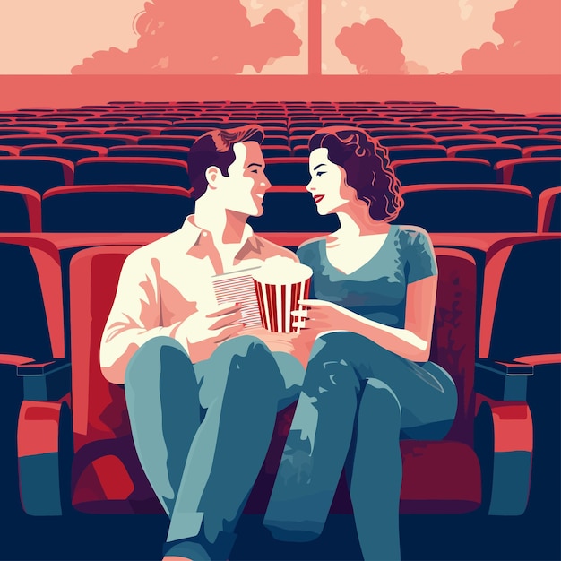 Vector romantic couple