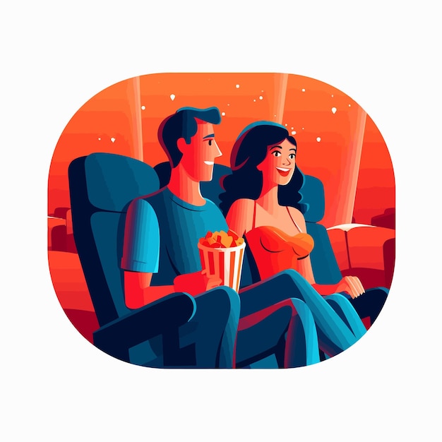 Vector romantic couple