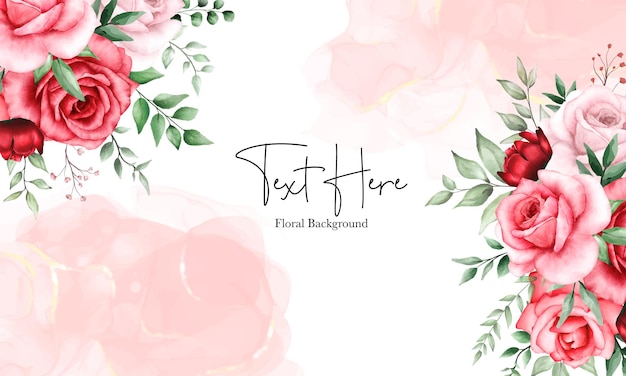 Romantic floral background maroon flower