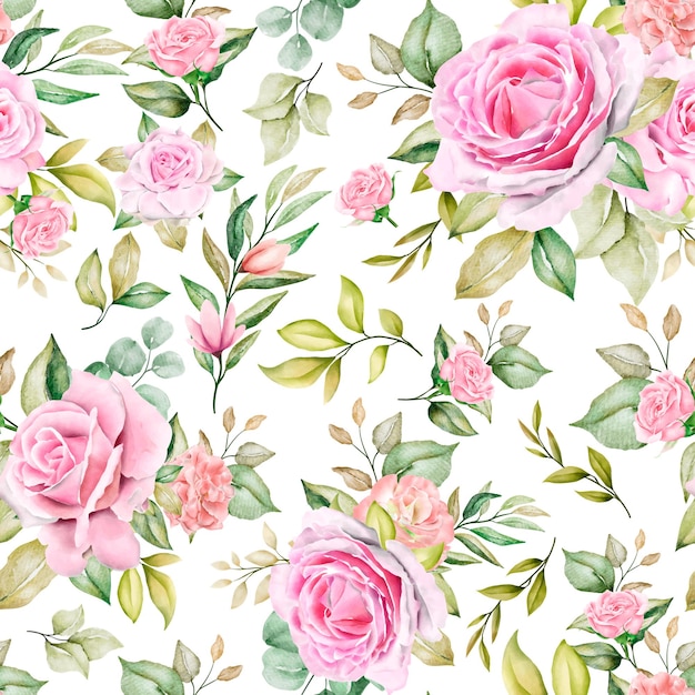 romantic floral seamless pattern