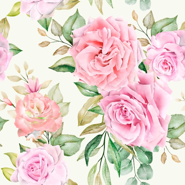 romantic floral seamless pattern