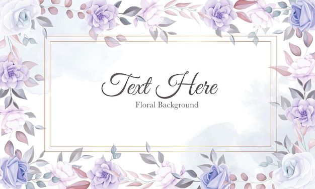Romantic flower background with purple flower decoration