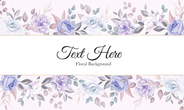 Romantic flower background with purple flower decoration