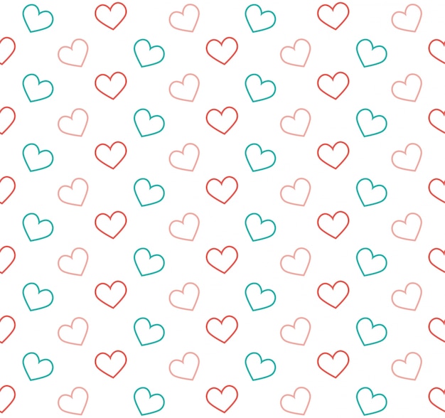 Romantic pattern with hearts