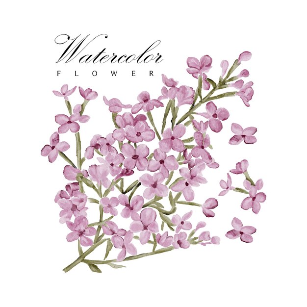 ベクトル ロマンチックなピンクの水彩画の花