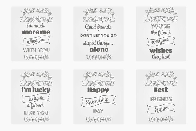 Vector romantic quotes