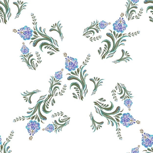 Romantic seamless pattern Vector floral background