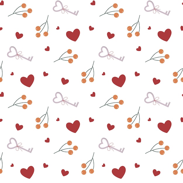 Romantic seamless pattern