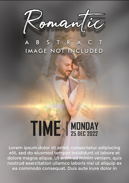 Vector romantic theme poster template