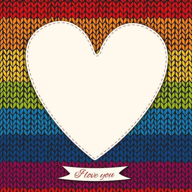 Romantic valentine39s day knitted background