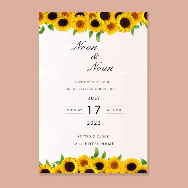 Vector romantic watercolor wedding invitation and menu template