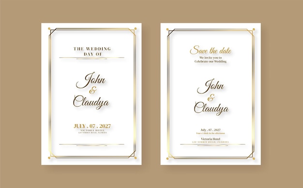 Romantic wedding invitation template