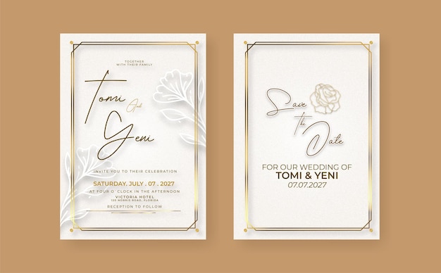 Romantic wedding invitation template