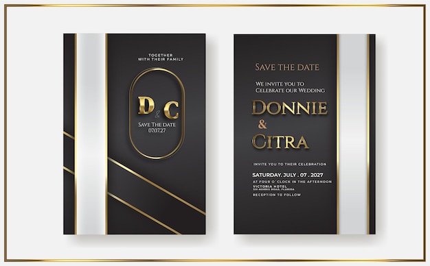 Romantic wedding invitation template