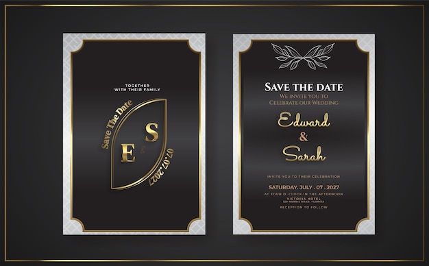 Romantic wedding invitation template