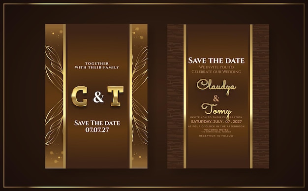 Romantic wedding invitation template