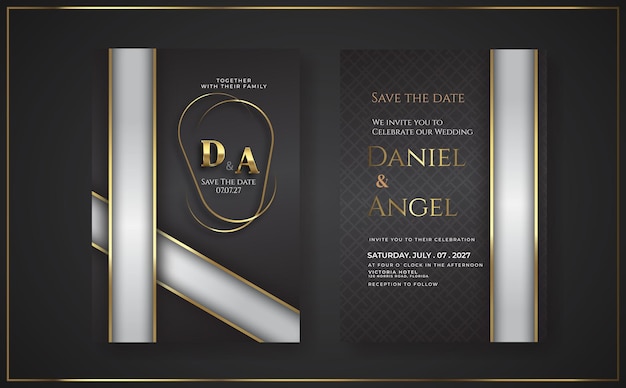 Romantic wedding invitation template