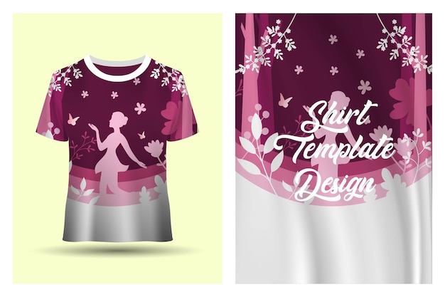 Romantisch paar tshirt sjabloon ontwerpconcept