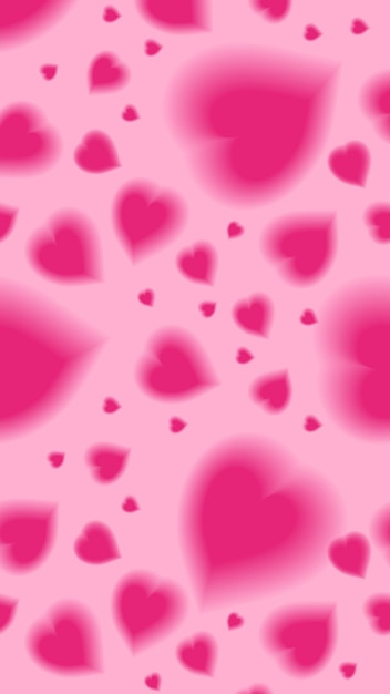 Vector romantisch yk roze hart storis sjabloon