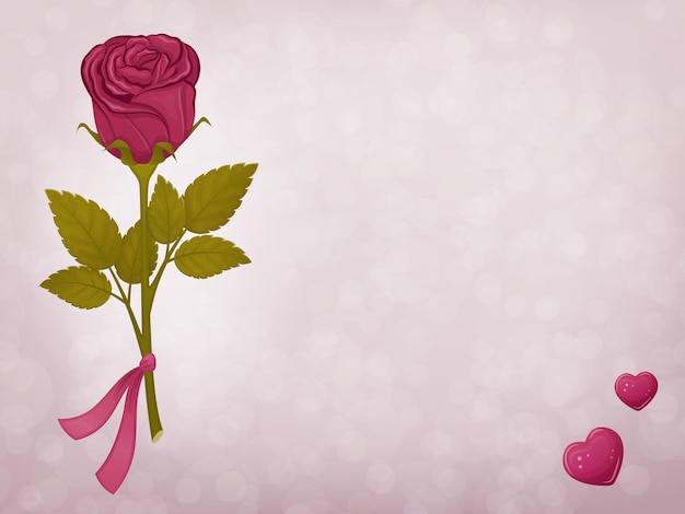 Romantische achtergrond met rode roos vector illustratie enquête