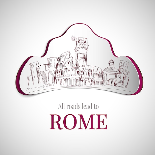 Vector rome city emblem