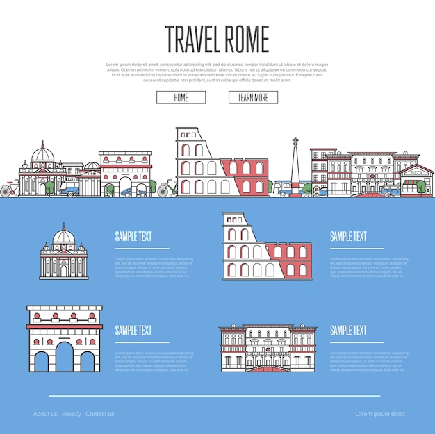 Rome city travel vacation website