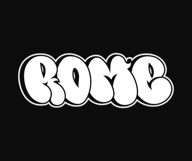 Rome single word letters graffiti style