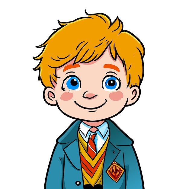 ron weasley vector illustration cartoon