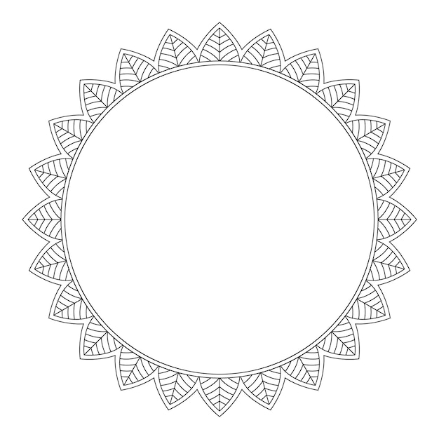 Rond decoratief frame, vectorillustratie