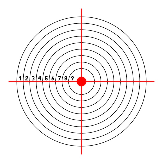 Rond doel voor sportschieten. Vector