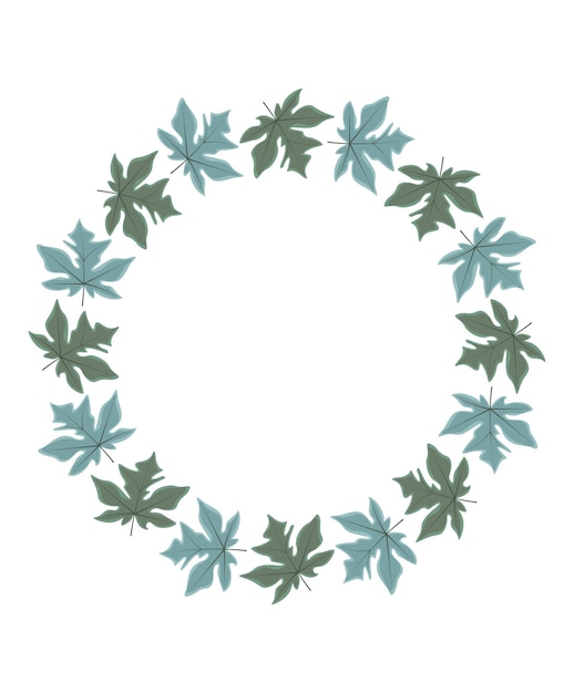 Rond frame van blad