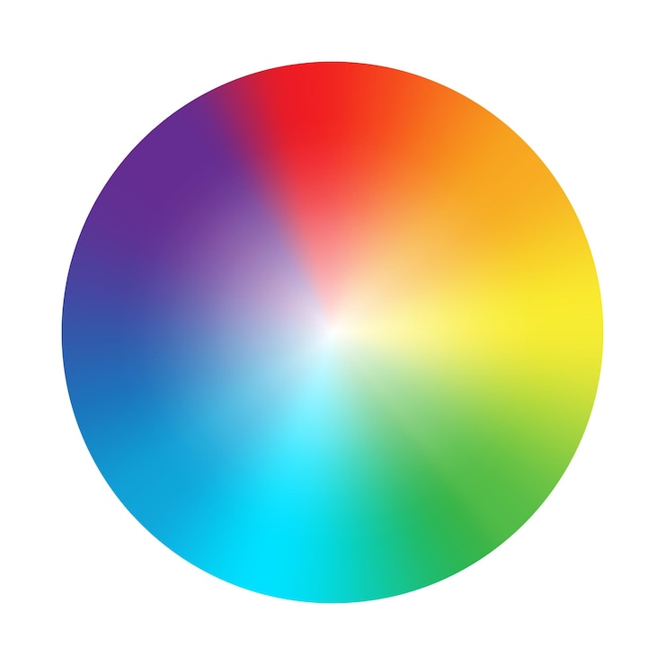 Vector rond kleurenpalet. regenboog verloop. vector illustratie.