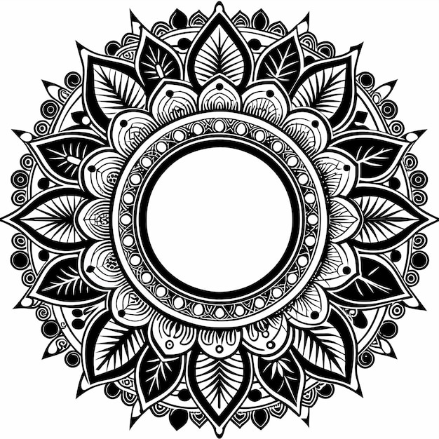 Vector rond ornament frame of circulair patroon in de vorm van mandala