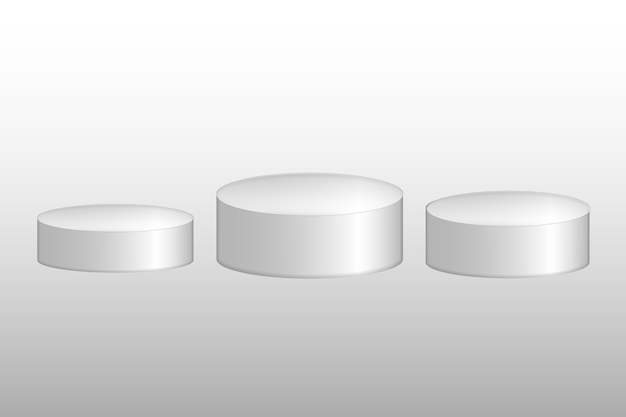 Rond podium. Podium met schilderachtige lichten.