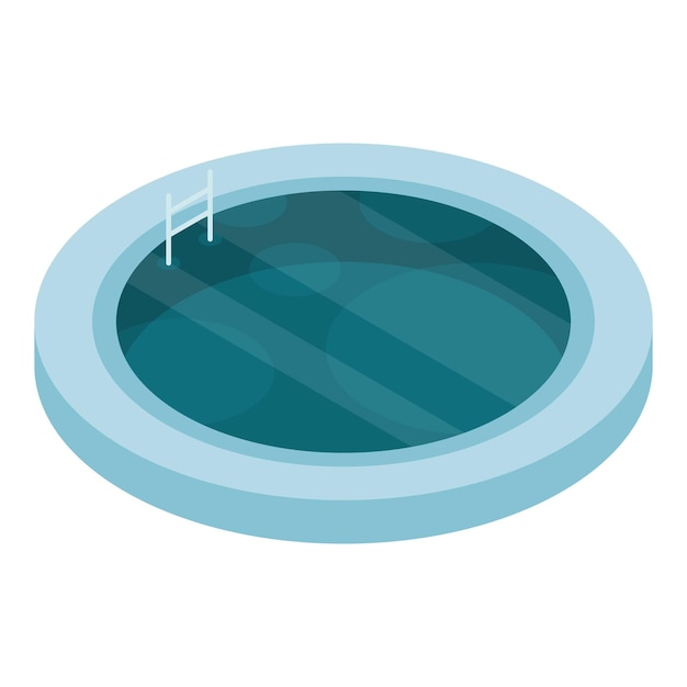 Rond zwembad pictogram Isometrisch van rond zwembad vector pictogram voor webdesign geïsoleerd op een witte achtergrond