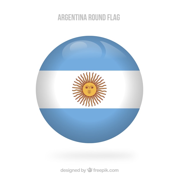 Ronde de vlagachtergrond van argentinië