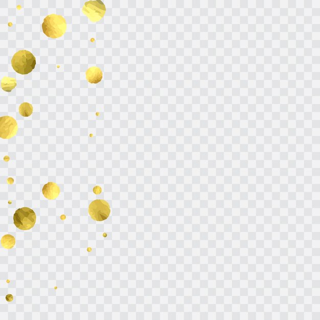 Vector ronde gouden confetti.