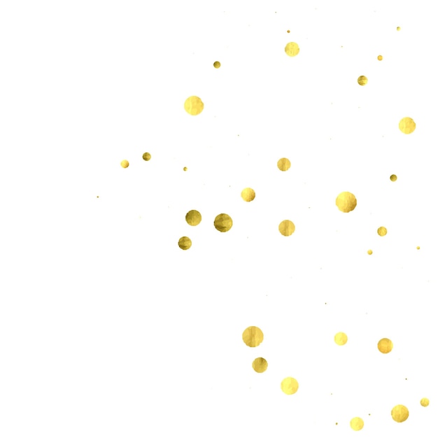 Vector ronde gouden confetti.