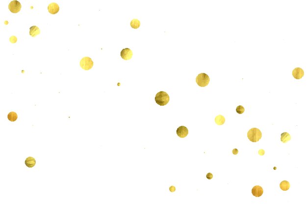 Vector ronde gouden confetti.