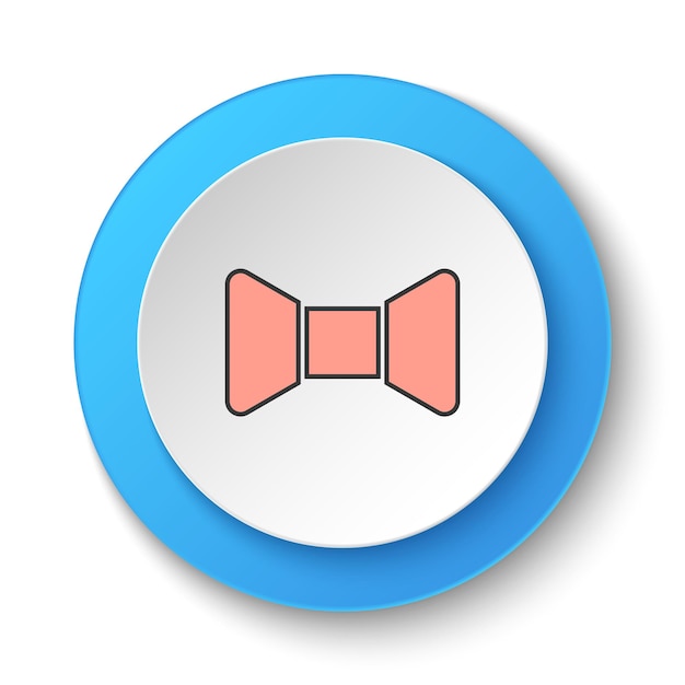 Ronde knop voor web-icone Strikband Knop banner ronde badge interface voor applicatie illustratie op witte achtergrond