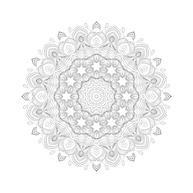 Ronde mandala voor Design Kleurboekpagina antistress