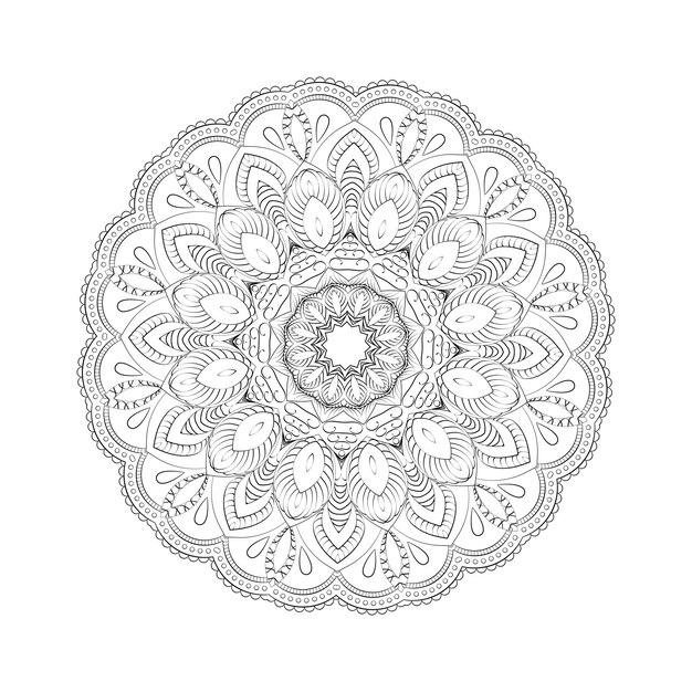 Ronde mandala voor Design Kleurboekpagina antistress