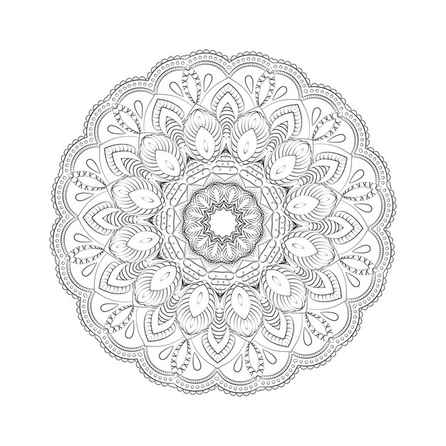 Ronde mandala voor Design Kleurboekpagina antistress