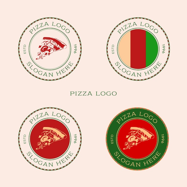 Vector ronde pizza shop-logo